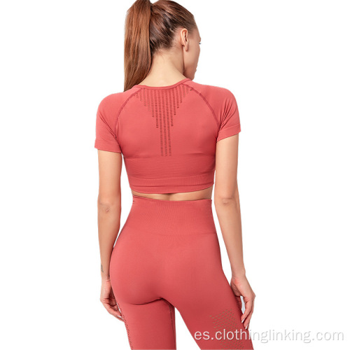 Traje de ejercicio de yoga de verano para dama